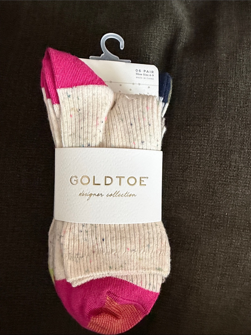 6 Pack Women’s Gold Toe Crew Socks Limited Edition multi colors